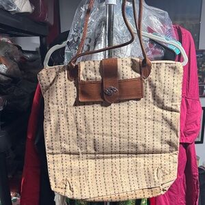 Avon Brown and Cream Women's Tote Bag